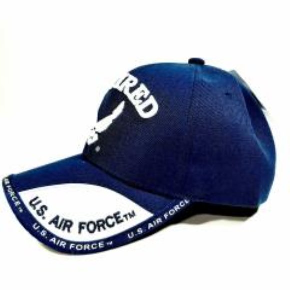 Trade Winds US Air Force Retired Baseball Cap – Embroidered Emblem – Blue Twill – Adjustable